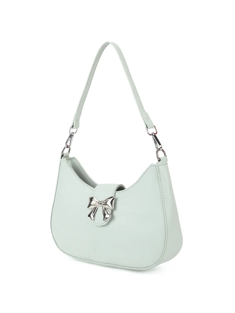 جلو باص Globus Women Blue Animal Effect Curve Shape Small Party Shoulder Bag With Detachable Strap